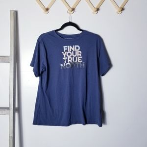 COLUMBIA OMNI-SHADE FIND YOUR TRUE NORTH BLUE SHORT SLEEVE SHIRT SIZE XL